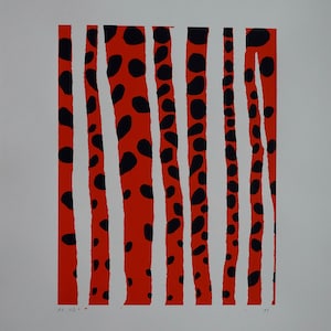 Sérigraphie « Forêt rouge »