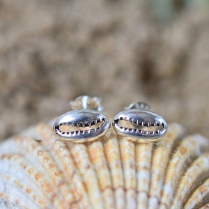 Pair  Of  Sterling  Silver  925  Seashell  Ear  Stud  Earrings