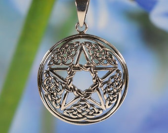 Sterling Silver 925 Entwined Pentagram Pendant