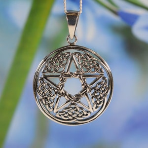 Sterling Silver 925 Entwined Pentagram Pendant