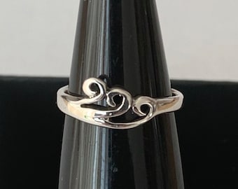 Bague d'orteil spirale réglable en argent sterling 925