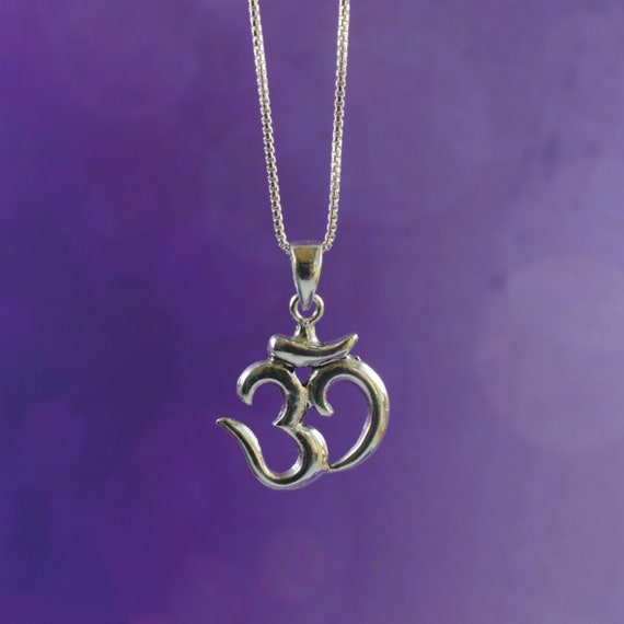 Sterling  Silver  925  Om  Pendant