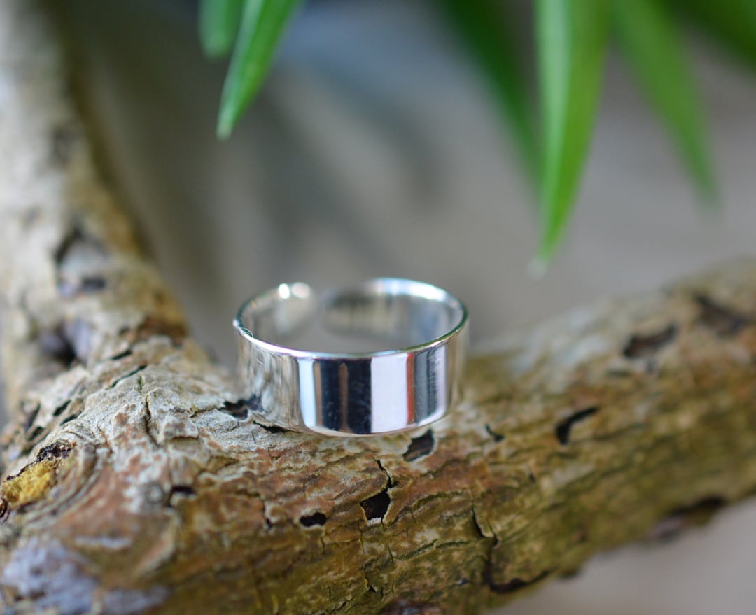 Sterling Silver 925 Adjustable 5 MM Band Toe Ring - Etsy
