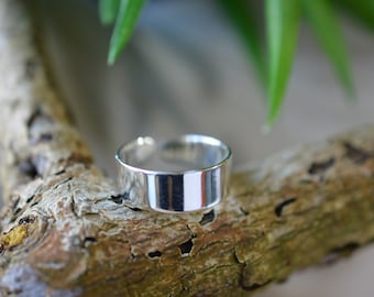 Sterling  Silver  925  Adjustable  5 MM  Band  Toe  Ring