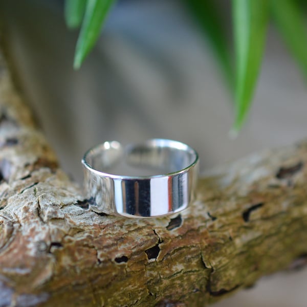 Sterling  Silver  925  Adjustable  5 MM  Band  Toe  Ring