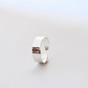 Sterling Silver 925 Adjustable 5 MM Band Toe Ring image 5