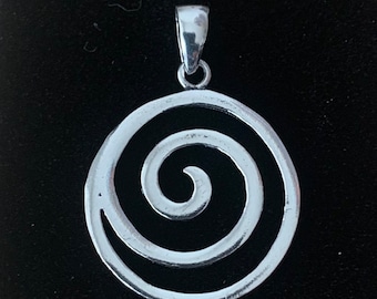 Sterling Silver 925 Spiral Pendant