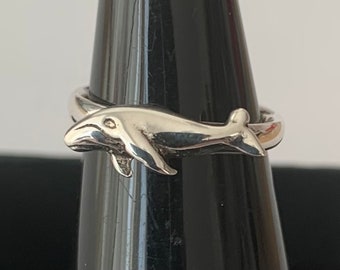 Sterling Silber 925 verstellbarer Delfin Toe Ring