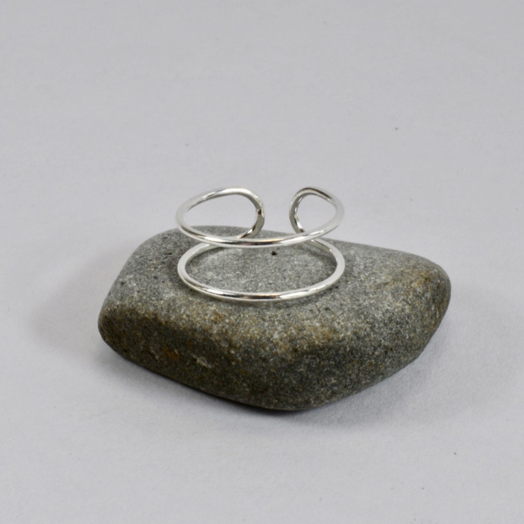 Sterling Silver 925 Adjustable Wire Frame Toe Ring - Etsy