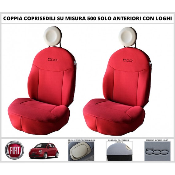 Pair of Specific Seat Covers Fiat 500 Covers Front Covers Only Various  Colors -  Denmark