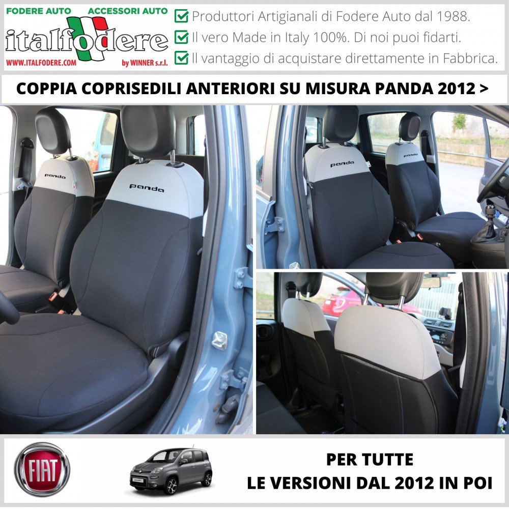 Paar spezifische Sitzbezüge Fiat Panda ab 2012 III-Serie Frontabdeckungen  nur in verschiedenen Farben - .de