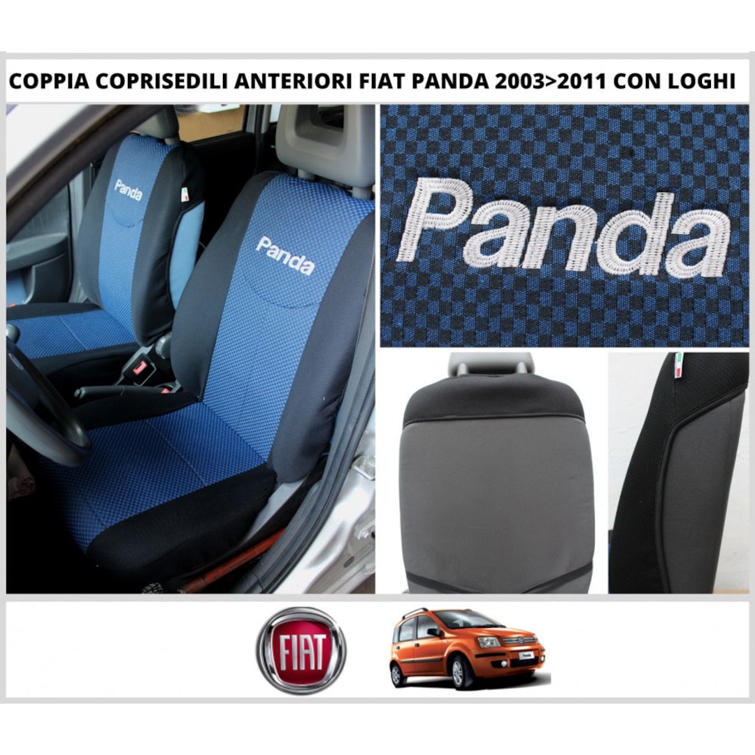 Pair of Specific Seat Covers Fiat Panda Ii Series From 2003 to