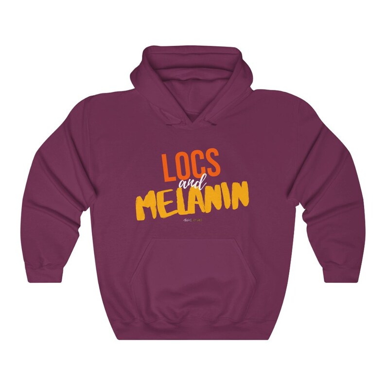Locs och Melanin Unisex Hoodie: Naturligt Hår Pride, Persona, Gåva för henne bild 10