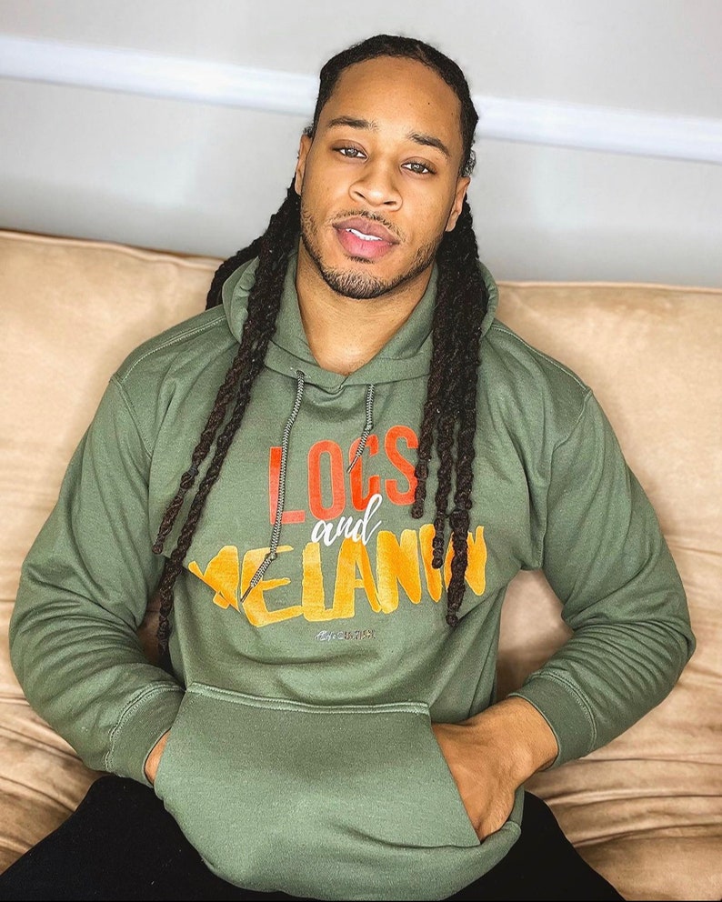 Locs och Melanin Unisex Hoodie: Naturligt Hår Pride, Persona, Gåva för henne bild 8