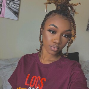 Melanin Locs Girl Knit Sweatshirt Dreadlock Black Pride African American TS02 main image 1