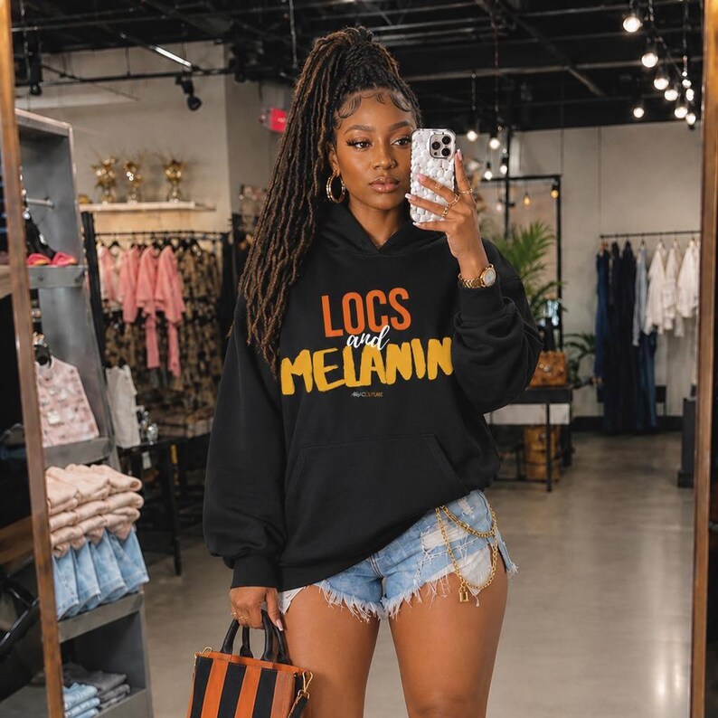 Locs and Melanin hoodie , Natural Hair, Loc King, Black Culture Pride hoodie , Dreadlocks
