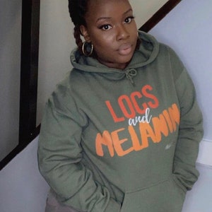 Locs och Melanin Unisex Hoodie: Naturligt Hår Pride, Persona, Gåva för henne bild 9