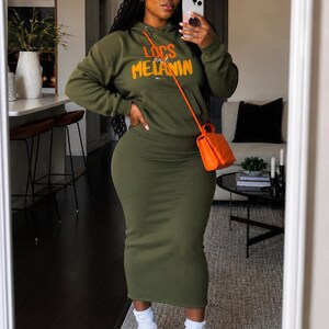 Locs och Melanin Unisex Hoodie: Naturligt Hår Pride, Persona, Gåva för henne bild 4