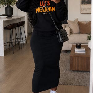 Locs och Melanin Unisex Hoodie: Naturligt Hår Pride, Persona, Gåva för henne bild 3