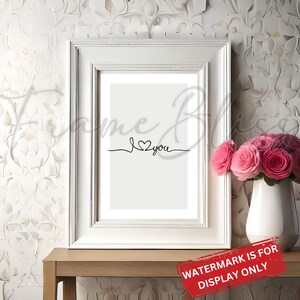 Liebe Print - Minimalistische Line Art - druckbare Liebe Kunst - Valentinstag Print - Herz Line Kunstdruck- I Love You Poster