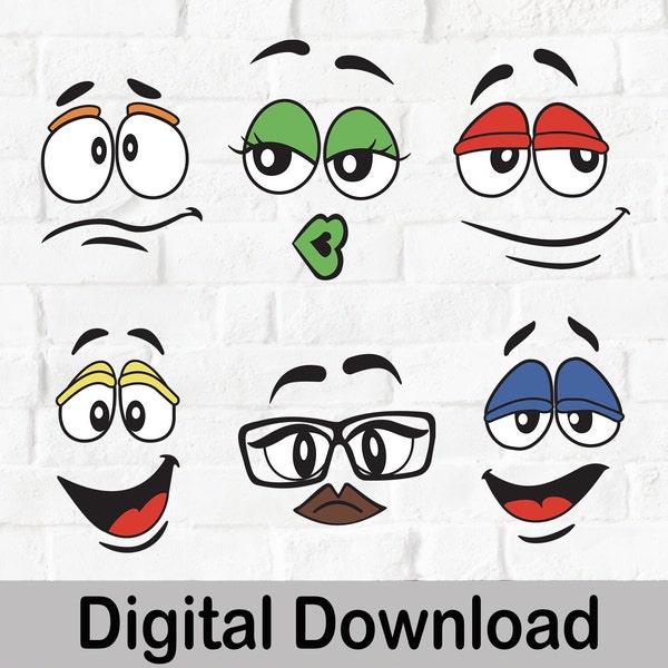 Candy Faces Vectors, SVG And PNG Files