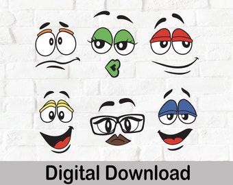 Candy Faces Vectors, SVG And PNG Files
