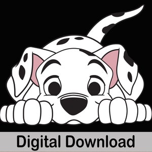 Cute Dalmatian, SVG And PNG Files, 3 Layers Vector Image