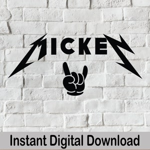 Rock and Roll Mickey svg, Heavy Metal svg, Símbolo de Rock and Roll svg, Rock Hand svg, Mickey Mouse Rock and Roll