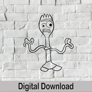 Forky svg, Forky Face svg, Forky Clipart, Toy Story svg , Pixar svg, Cartoon Spork svg, Forky Face Smiley, Spork Outline svg, Spork Face svg