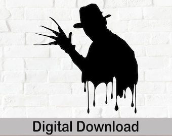 Halloween Horror Freddy Silhouette Clip Art, Vector Image, SVG And PNG Files.