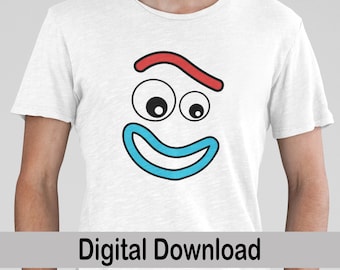 Forky Face SVG: Toy Story Clipart, Cartoon Spork (Digital Download)