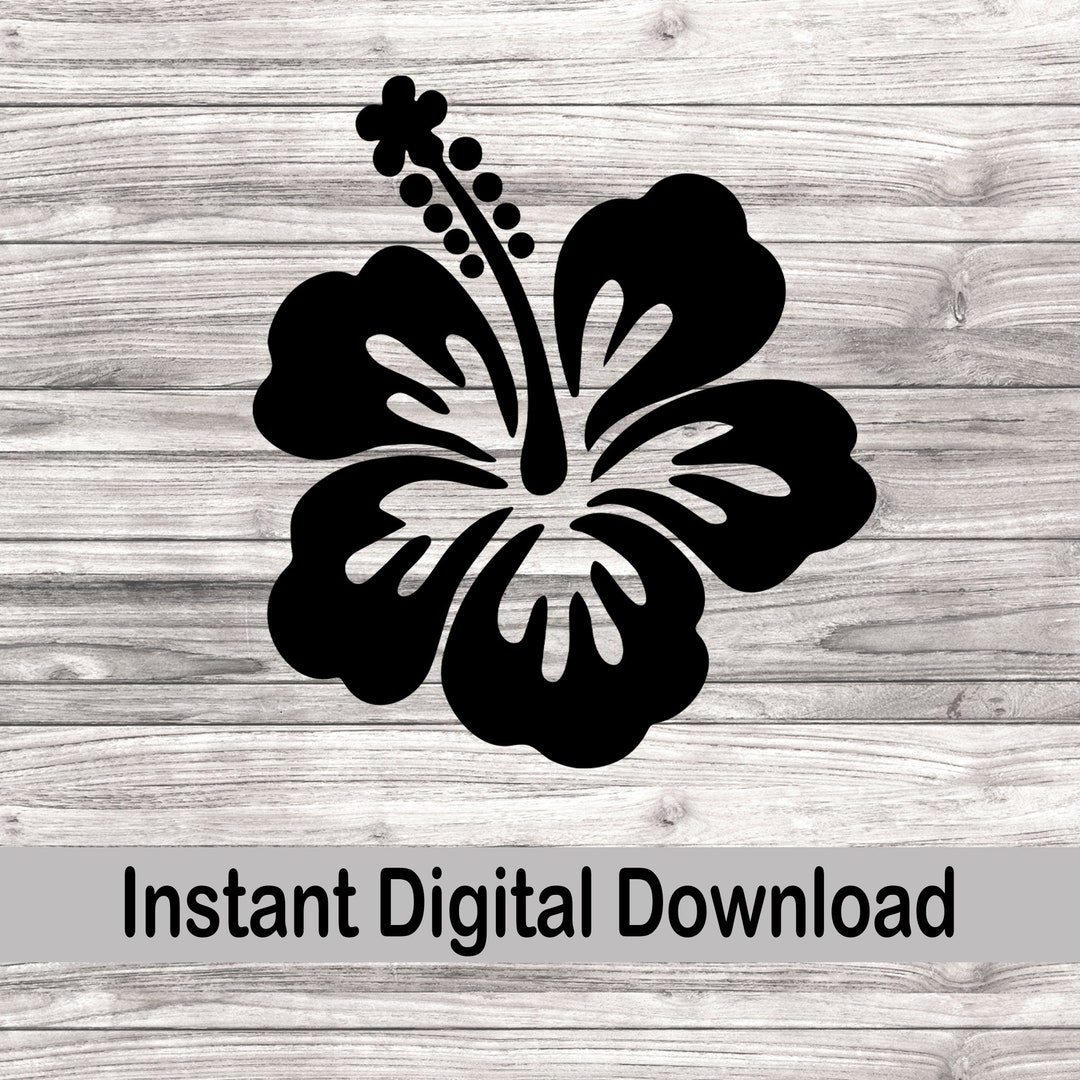 Hibiscus Flower SVG: Hawaiian Tropical Clip Art (digital Download) - Etsy
