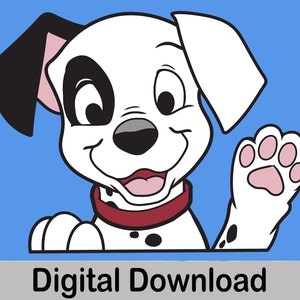 Dalmatian Waving Vector Image, SVG And PNG Files, 5 layers