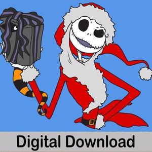 Jack As Santa, Christmas, SVG And PNG Files, Layered, Clip Art.
