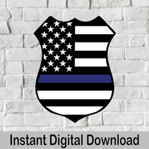 Thin Blue line Flag svg, Police svg, Back the Blue svg, Thin Blue Line svg, Police Officer svg, Badge svg, Patriotic svg, Instant Download