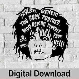 Billy Butcherson SVG, PNG, digitale download, Hocus Pocus SVG, zombie SVG, Halloween SVG, Wench Trollop quote SVG, cut-bestand