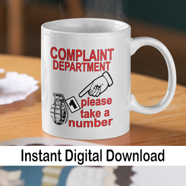 Complaint Department Please Take No Number Etsy