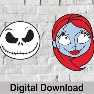 Imágenes prediseñadas de Jack y Sally Heads, archivos SVG y PNG.