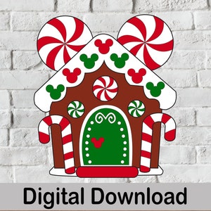 Weihnachtslebkuchen-Mäusehaus, SVG- und PNG-Dateien, Clip Art.