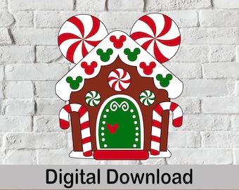 Christmas Gingerbread Mouse House, SVG And PNG Files, Clip Art.
