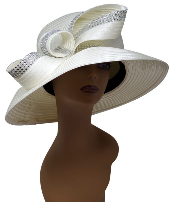 New Fancy Dress Hat Church Hat Derby Hat Satin Hat Wedding Hat