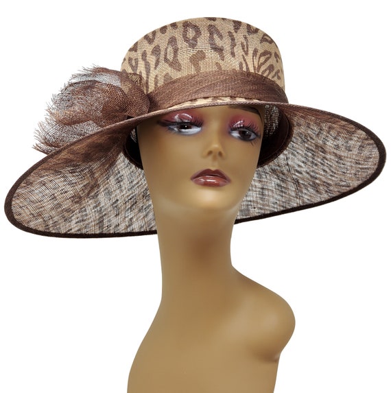 New Fancy Dress Hat Church Hat Derby Hat Sinamay Hat Wedding Etsy