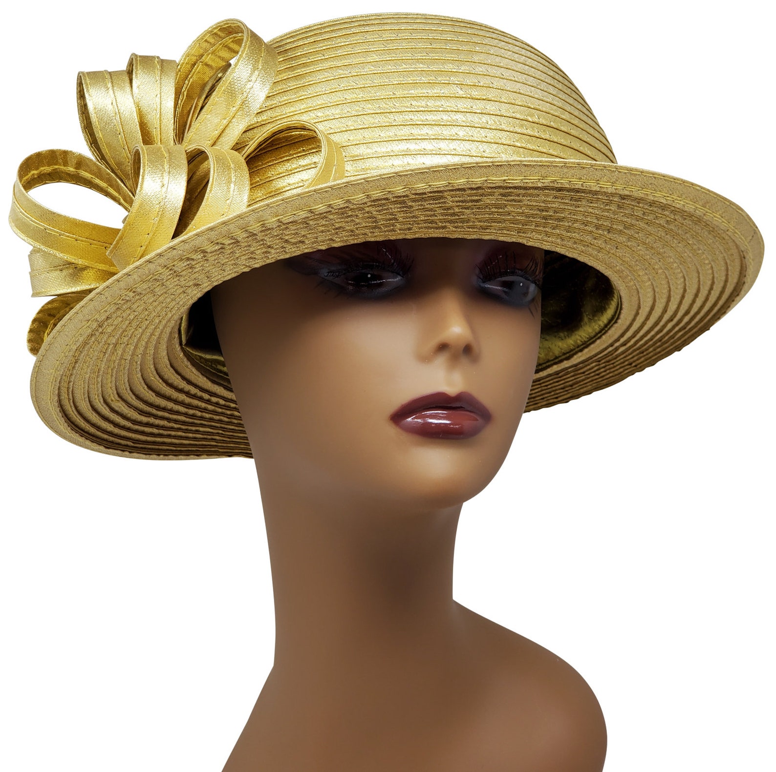 New Fancy Dress Hat Church Hat Derby Hat Satin Hat Wedding Hat Etsy