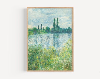 Claude Monet - Affiche de l'exposition « Bords de Seine, Vétheuil » (1880)