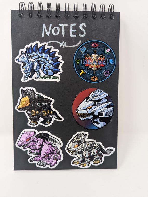 Chibi Zoids Vinyl Stickers - Liger Zero, Shadow Fox, Berserk Fury