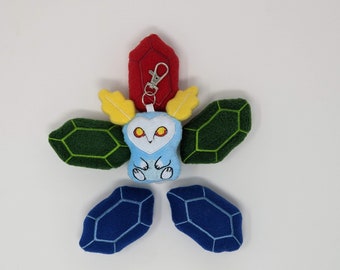 Blupee Plush Keychain | Zelda Tears of the Kingdom Embroidered Minky Stuffed Keyring Charm