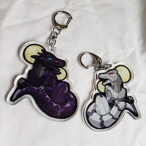 Zoids Chaotic Century Organoids Zeke and Shadow Double Sided Acrylic Charm