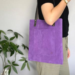 Purple Leather Bag, Violet Leather Tote bag, Leather Bag for Laptop, Shoulder Bag, Leather Shoulder Bags,  Genuine Leather Bag, Purple Bag