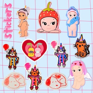 cute glossy & holographic waterproof vinyl stickers | sonny angel stickers | Snoopy | pride sticker | cat stickers | sylvanian families