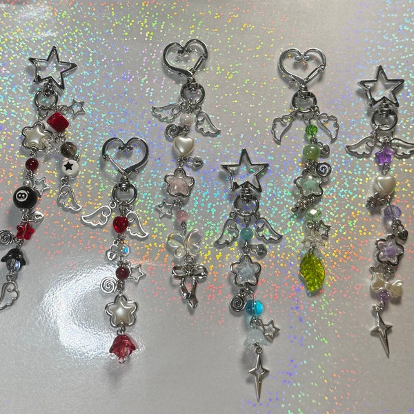 cute & colorful y2k kawaii angel keychains / bag charms